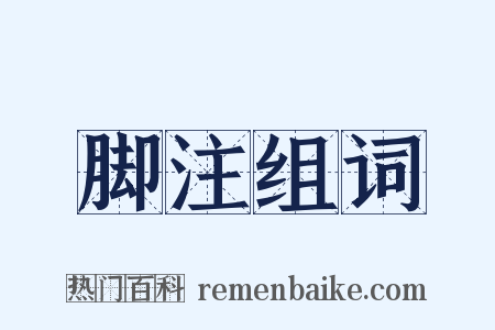 脚注组词是什么意思的图片